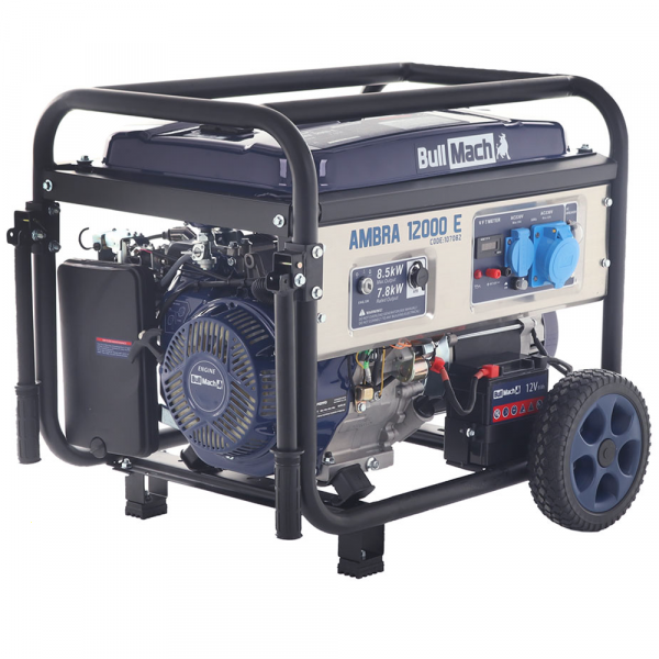 Generatore di corrente 7,8 Kw monofase BullMach AMBRA 12000 E - Versione carrellata