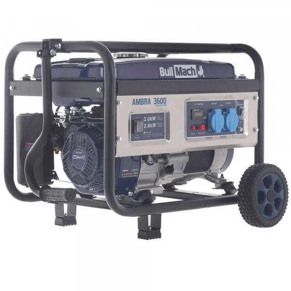 Generatore di corrente 2,8 Kw monofase BullMach AMBRA 3600 - Versione carrellata