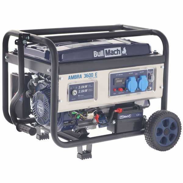 Generatore di corrente 2,8 Kw monofase BullMach AMBRA 3600 E - Versione carrellata