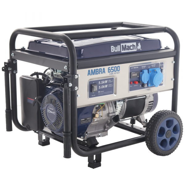 Generatore di corrente 5,0 Kw monofase BullMach AMBRA 6500 - Versione carrellata