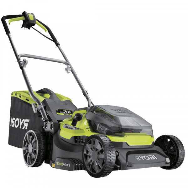 Rasaerba elettrico e a batteria RYOBI HYBRID RY18LMH37A-225 - 36V - ( 2.5Ah x2 ) - cesto da 45 l - taglio da 37 cm