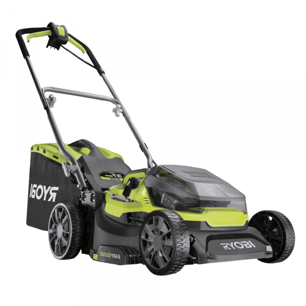 Rasaerba elettrico e a batteria RYOBI HYBRID RY18LMH37A-250 - 36V - ( 5Ah x2 ) - cesto da 45 l - taglio da 37 cm