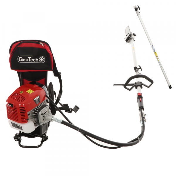 Potatore a scoppio a zaino 2 tempi GeoTech GT-2 58 BP con asta di prolunga - 58 cc in Offerta