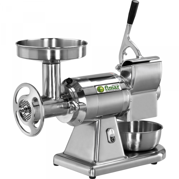 Tritacarne elettrico FIMAR TC22AE - Con grattugia integrata - Gruppo di macinazione removibile in acciaio inox - Trifase - 400V / 1.5 hp Fimar