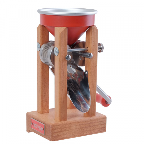 Fioccatrice manuale Eschenfelder Novia nr1200 in alluminio rosso con rulli in acciaio inossidabile