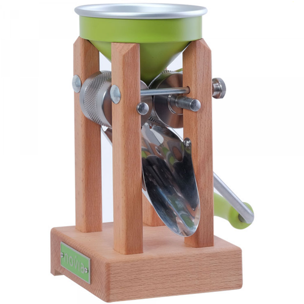 Fioccatrice manuale Eschenfelder Novia ng1200 in alluminio verde con rulli in acciaio inossidabile Eschenfelder