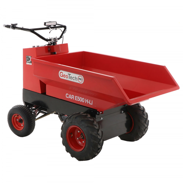 Motocarriola a batteria GeotechPro Mini Dumper Car E500 H-Li - Cassone dumper 500Kg in Offerta