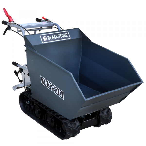 Motocarriola cingolata BlackStone TB 3250 D - Cassone dumper manuale - capacit di carico massima 320 Kg