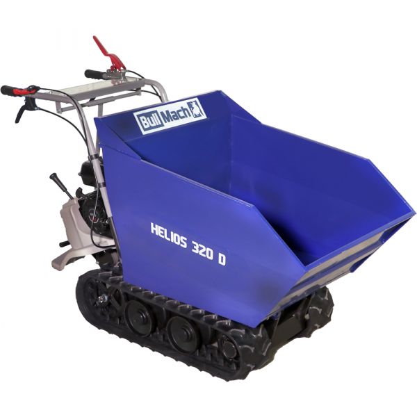 Motocarriola cingolata BullMach HELIOS 320 D - Cassone dumper manuale con capacit di carico massima di 320 Kg