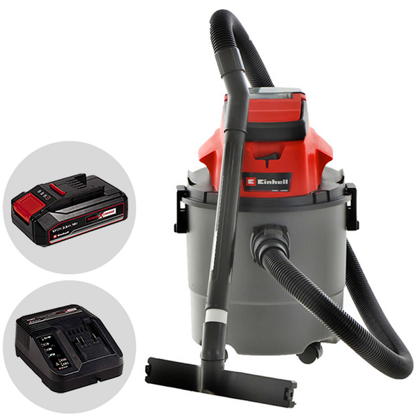Einhell TC-VC 18/15 Li - Bidone aspiratutto a batteria - 18V 2.5Ah