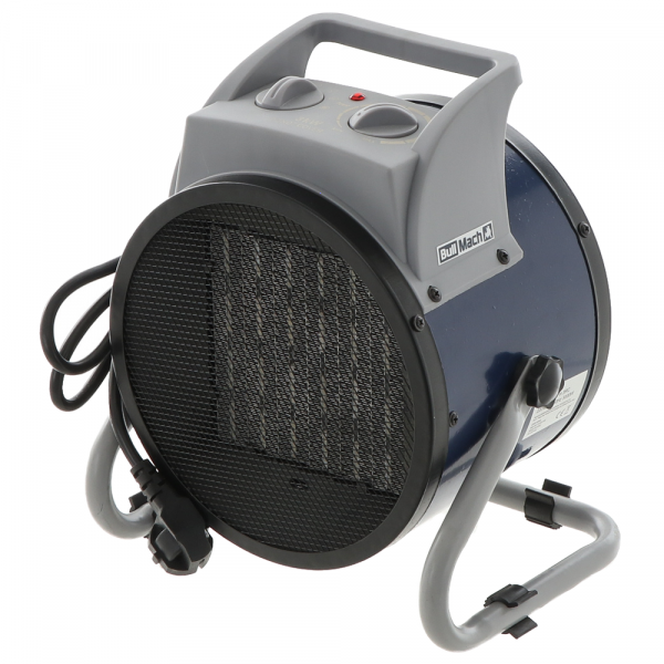 Generatore di aria calda elettrico BullMach BM-EFH 3RC - Elemento riscaldabile in ceramica - 3KW bma