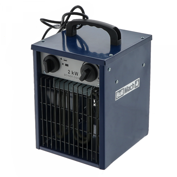 Generatore di aria calda elettrico monofase BullMach BM-EFH 2H con ventilatore - 2kW BullMach
