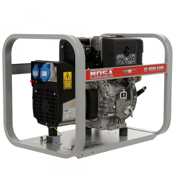 Generatore di corrente 3,2 KW monofase MOSA GE 4000 KDM - Motore Diesel Kohler - Alternatore Italiano