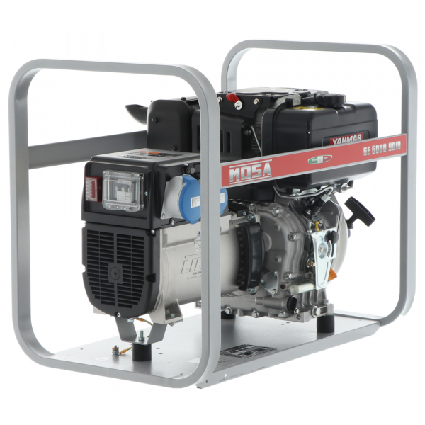 MOSA GE 6000 YDM - Generatore di corrente 4,5 KW monofase - Motore Diesel Yanmar - Alternatore Italiano
