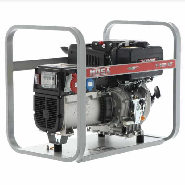 Generatore di corrente 4,6 KW trifase MOSA GE 6500 YDT - Motore Diesel Yanmar - Alternatore Italiano