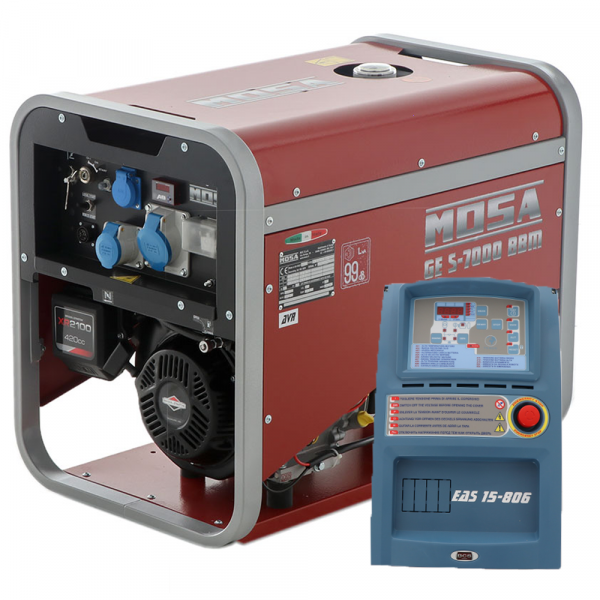MOSA GE S-7000 BBM AVR EAS - Generatore di corrente a benzina con AVR 6.5 kw - Continua 5.4 kW monofase + ATS