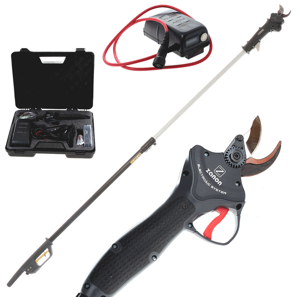Forbice elettrica da potatura su asta telescopica Zanon TIGER SL 38 - Batteria da 3,2 AH 50,4V - 1,55/2,75 m