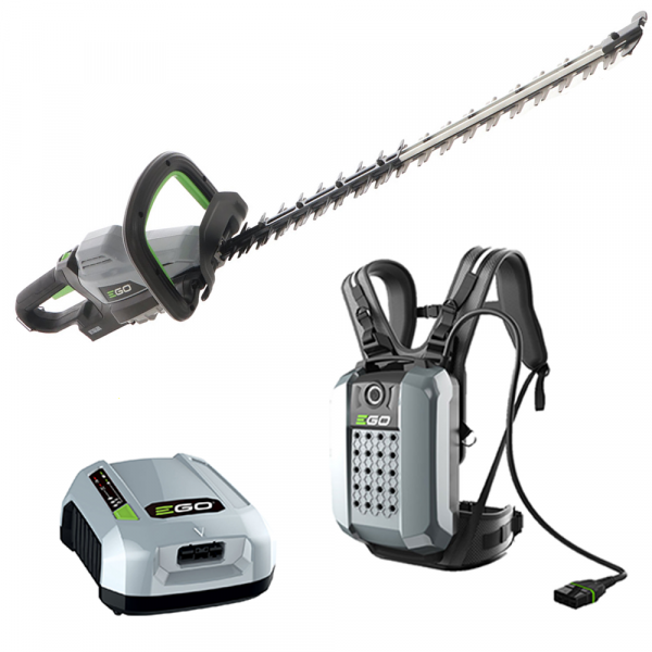 Tagliasiepi a zaino EGO HTX 7500 con batteria Professional-X EGO BAX1500 da 56V - 28Ah in Offerta