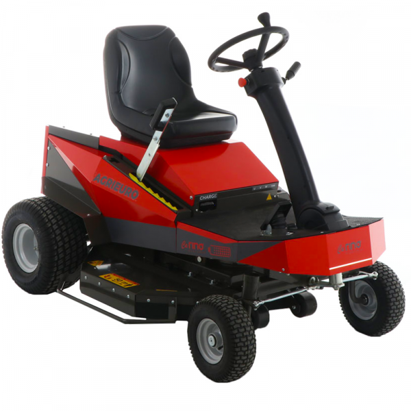 Trattorino trinciaerba sfalciatutto elettrico CaRINO - Motore a batteria 48V/200 Ah - Larghezza di taglio 95 cm - Ruote Garden AgriEuro TOP-LINE