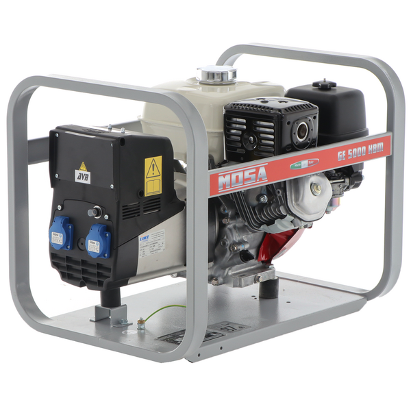 MOSA GE 5000 HBM AVR- Generatore di corrente a benzina con scheda AVR 4.5 kW - Continua 3.6 kW Monofase - Motore Honda GX270
