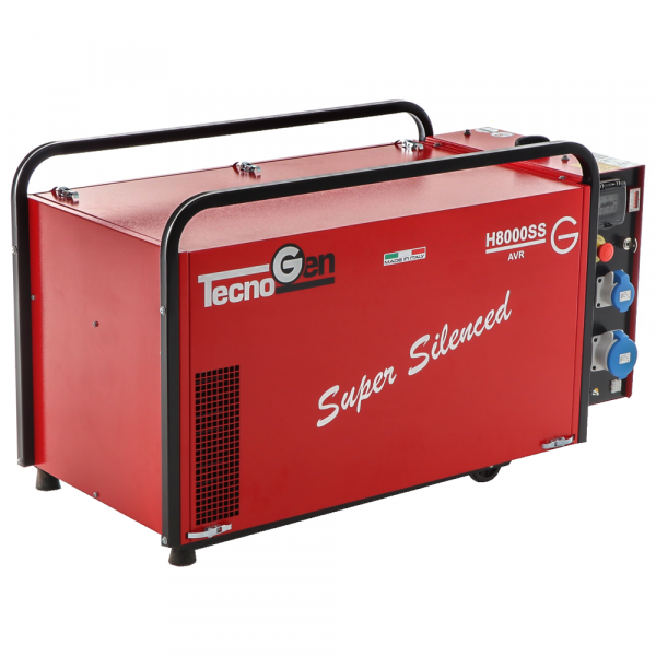TecnoGen H8000SS - Generatore di corrente silenziato 5,2 kW monofase a benzina