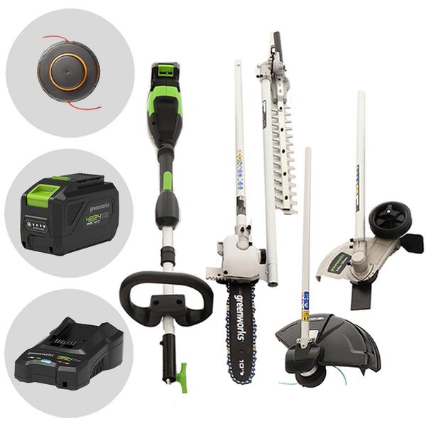 Greenworks GD48TX - Decespugliatore multifunzione a batteria - 48V 4Ah