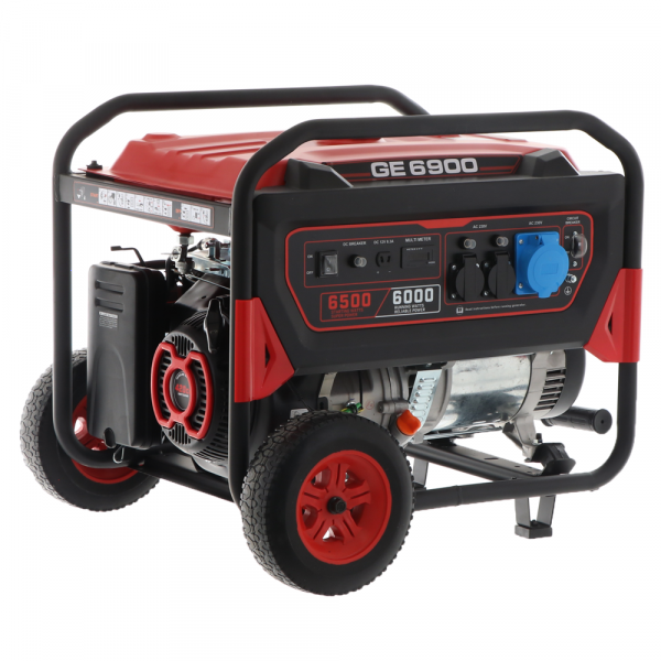 Mosa GE 6900 - Generatore di corrente 6 KW monofase carrellato - Motore 4 tempi benzina
