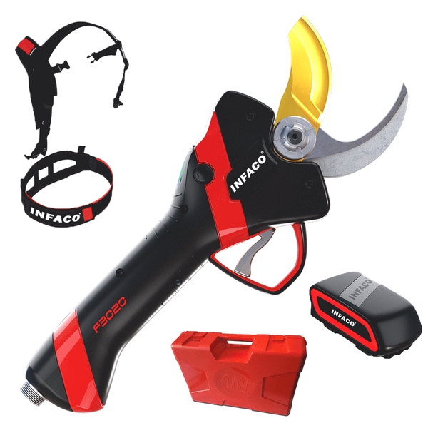Forbice elettrica da potatura Infaco F3020 - Kit standard Ø 40 mm per frutteti e vigneti
