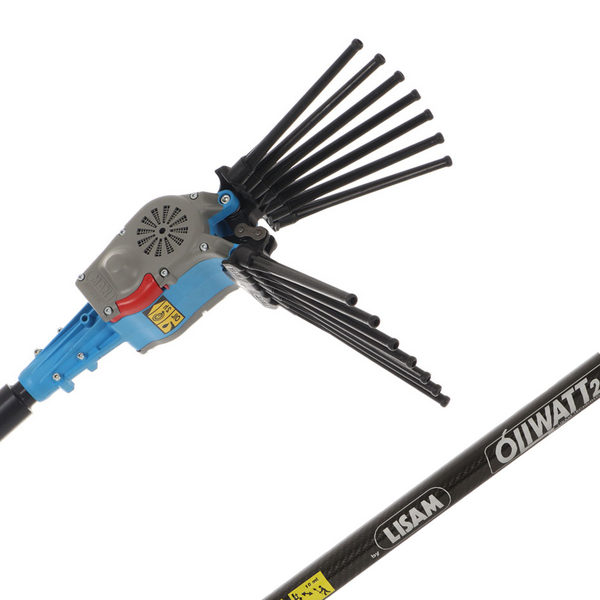 Lisam Oliwatt 2 - Abbacchiatore Elettrico a batteria - Con denti in Nylon  - 250-350 cm - Asta Telescopica
