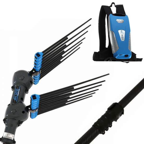 Abbacchiatore elettrico a batteria Campagnola Premium Alice 58V 185-270 - Batteria a zaino inclusa