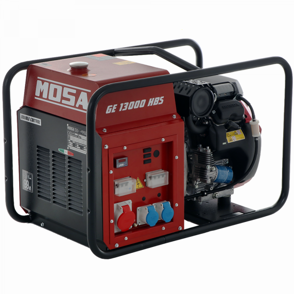 Generatore di corrente 9.2 KW Trifase MOSA GE 13000 HBS - Honda GX630 - Alternatore Italiano MOSA