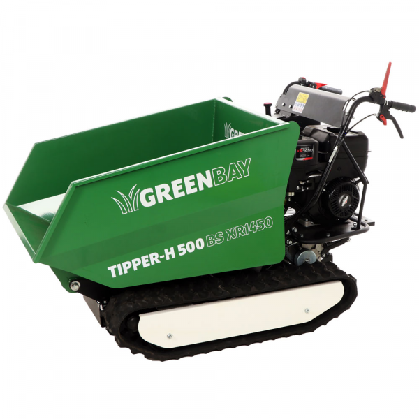 Motocarriola cingolata dumper GreenBay Tipper-H 500 - Motore BS XR1450 - Cassone idraulico GreenBay