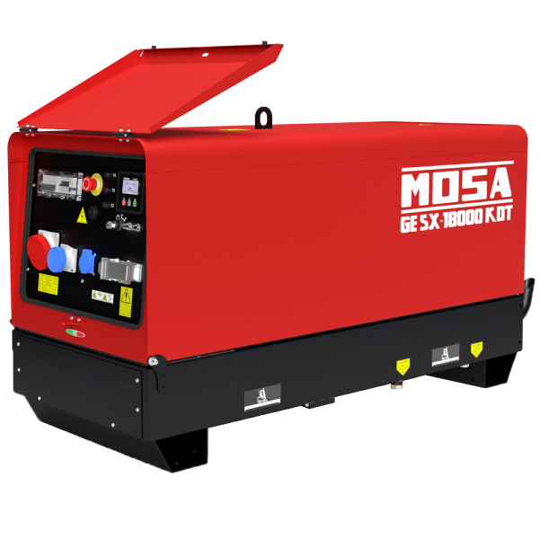 Generatore di corrente silenziato 13,2 kW trifase diesel MOSA GE SX 18000 KDT - Kohler-Lombardini KDW1003