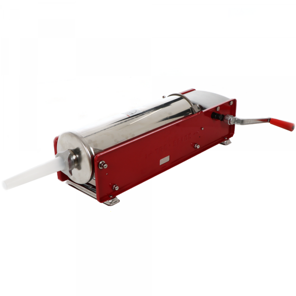 Insaccatrice manuale da tavolo rossa Tre Spade Mod. 15 - Doppia velocità - Capacità 15 Kg