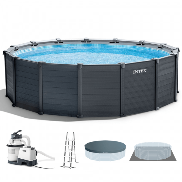 Piscina Rotonda Graphite Grey Panel 26384NP