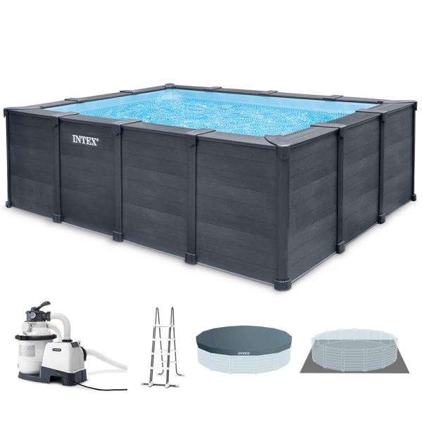 Piscina Rettangolare Graphite Grey Panel 26396NP