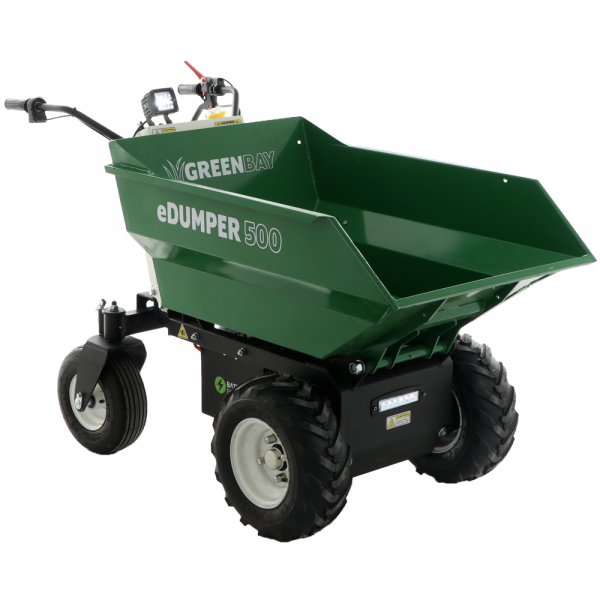 GREENBAY eDUMPER 500 - Motocarriola elettrica a batteria - 48V 32Ah