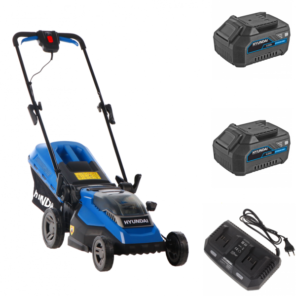 Hyundai ZE38-D40 - Rasaerba a batteria 40V - 2x20v-4Ah