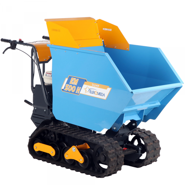 EuroMech EM500H-Dumper- Motocarriola cingolata - Cassone Dumper - Portata 500 Kg EuroMech