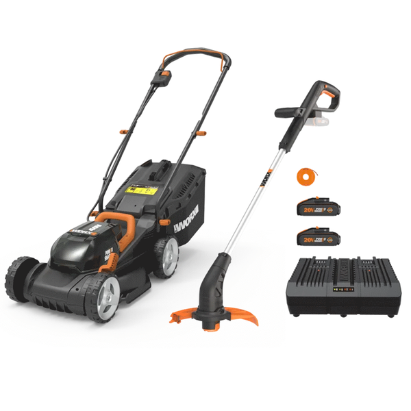 WORX twin pack WG927E - Rasaerba e Tagliabordi a batteria - 40V - 2x 2Ah