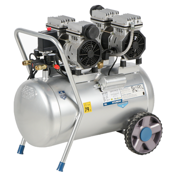 Hyundai KWU750-50 - Compressore aria elettrico silenziato 3HP - 50 lt