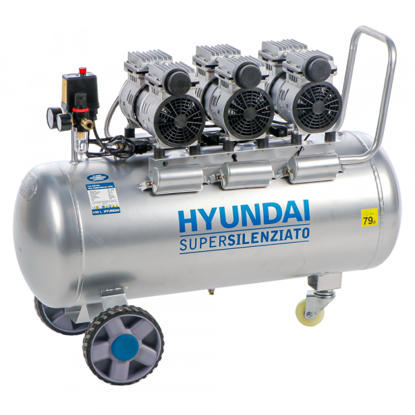 Hyundai KWU750x3-100L - Compressore aria elettrico - carrellato 100lt
