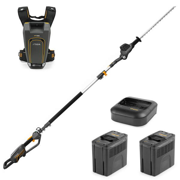 Stiga SPH 900 AE Kit - Tagliasiepi su asta di prolunga a batteria - 2x48V/7,5Ah