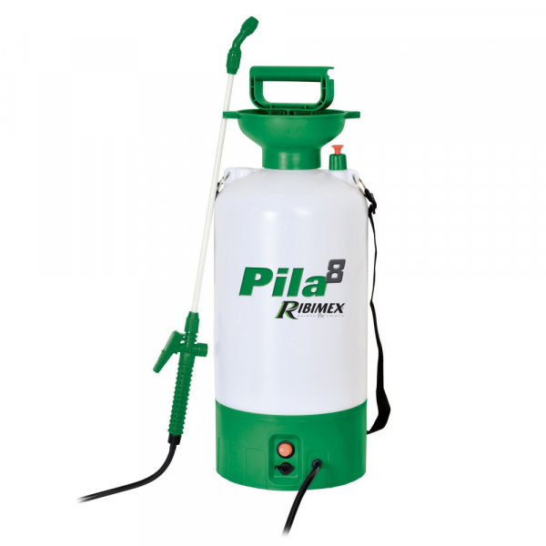 Ribimex PILA 8 - Pompa irroratrice a spalla a batteria - 8 litri - 12V/4Ah