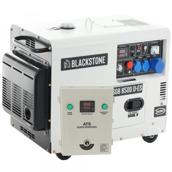 OUTLET - UTILIZZATO PER PROVA - Blackstone SGB 8500 D-ES - Generatore di corrente diesel silenziato con AVR 6.3 kW - Continua 6 kW Monofase + ATS bst