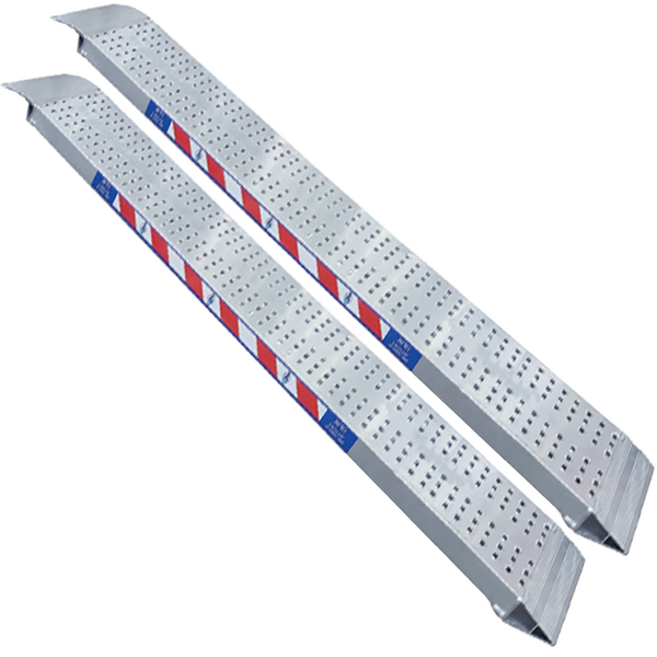 S.T.P. H35/20 - Coppia rampe di carico fissa da 2 mt in Alluminio senza bordi - Portata 6 quintali