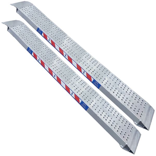 S.T.P. H35/25 - Coppia rampe di carico fissa da 2.5 mt. in Alluminio senza bordi - Portata 4 quintali S.T.P.