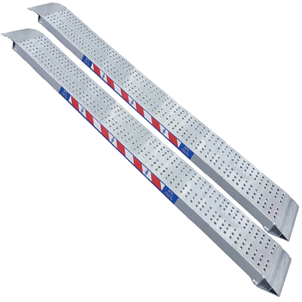 S.T.P. H35/30 - Coppia rampe di carico fissa da 3 mt in Alluminio senza bordi - Portata 2.5 quintali