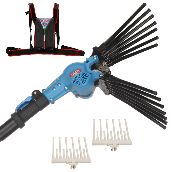 Lisam Oliwatt 3 - Abbacchiatore Elettrico a batteria - Asta Telescopica - 235-330 cm - Batteria 12V 56Ah