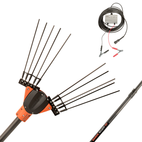 Bahco BCL52TP 36V - Abbacchiatore elettrico a batteria - Asta telescopica in carbonio da 216 - 296 cm